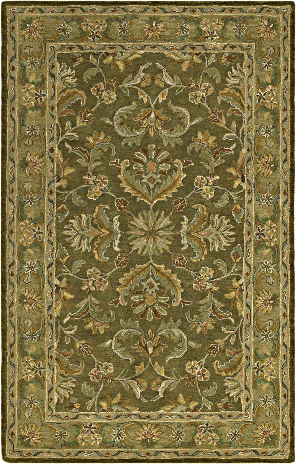 Kaleen Khazana Virginia Pesto - 5'0" X 7'9" Rectangular Wool Oriental Area Rug