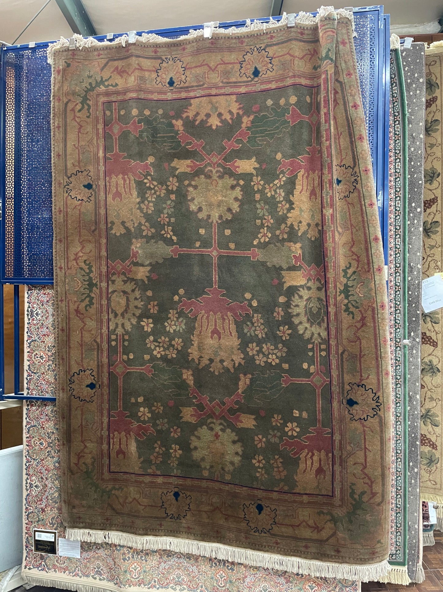 Couristan Antique Ottoman Mahal SC-004 - 5'6" X 8'6" Rectangular Wool Oriental Navy Area Rug