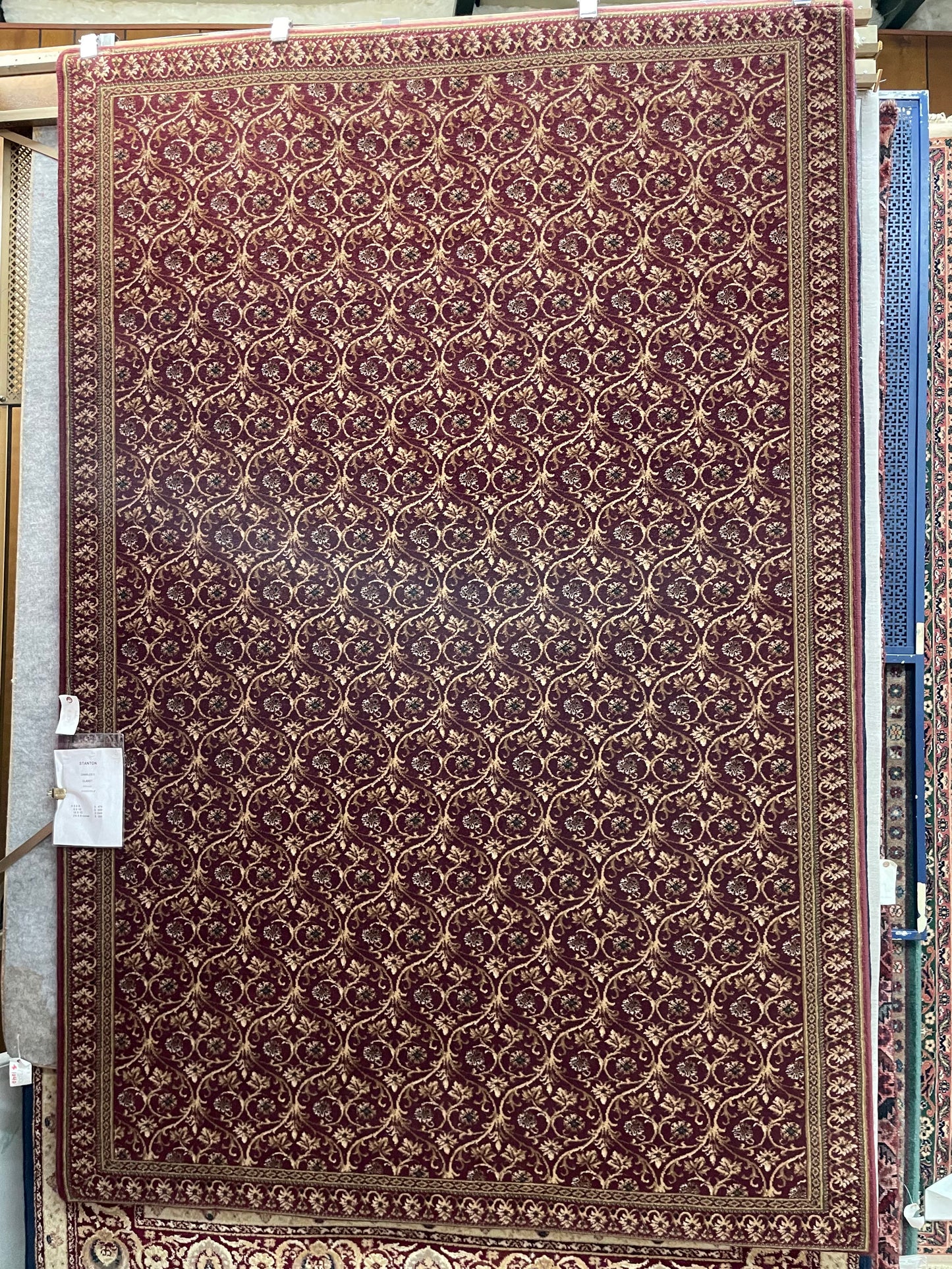 Stanton Charles II Claret Red 5'0" X 8'0" Traditional Wool Area Rug - Elegant Oriental Design