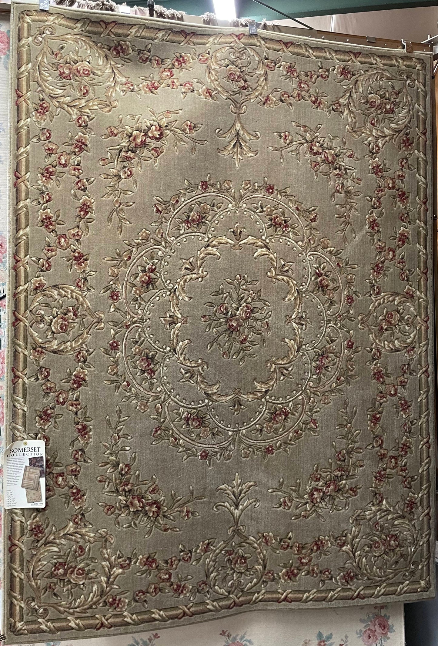 Nourison Somerset Mocha - 5'6" X 7'5" Rectangular Polypropylene Floral Area Rug