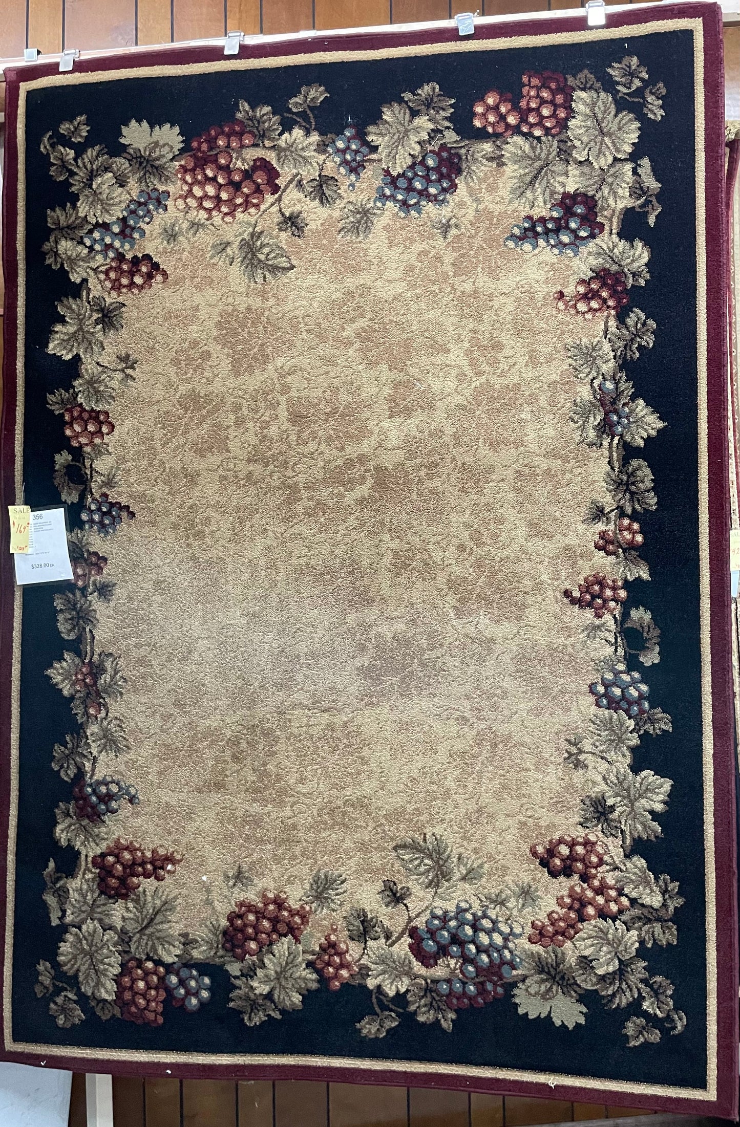 Kathy Ireland Home Tuscan Vineyard 5'5" x 7'8" Brown Polypropylene Floral Area Rug