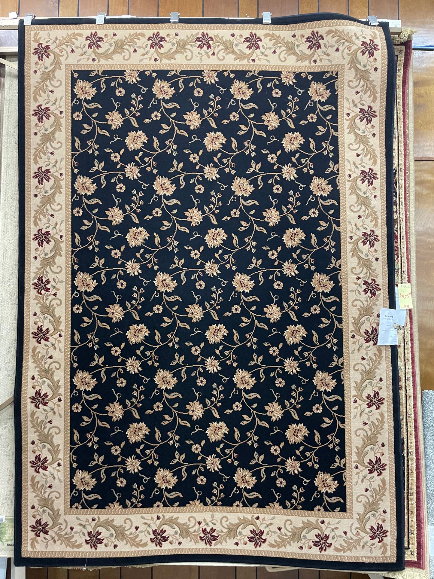Concord Imperial Serenity - 5'3" X 7'7" Rectangular Polypropylene Oriental Black Area Rug
