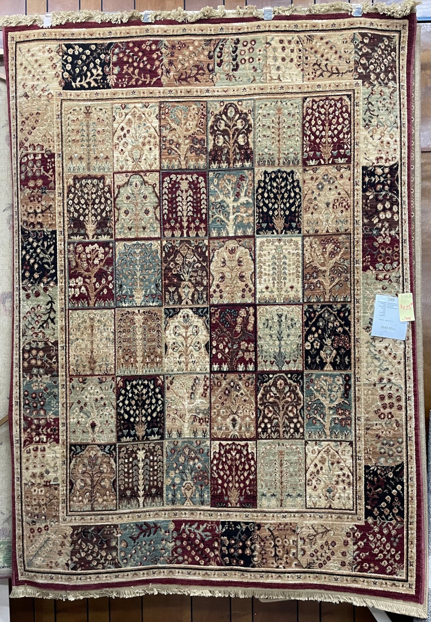 Bakhtiari 5'5" X 7'9" Rectangular Multicolor Wool Traditional Area Rug - Heirloom Garden Collection