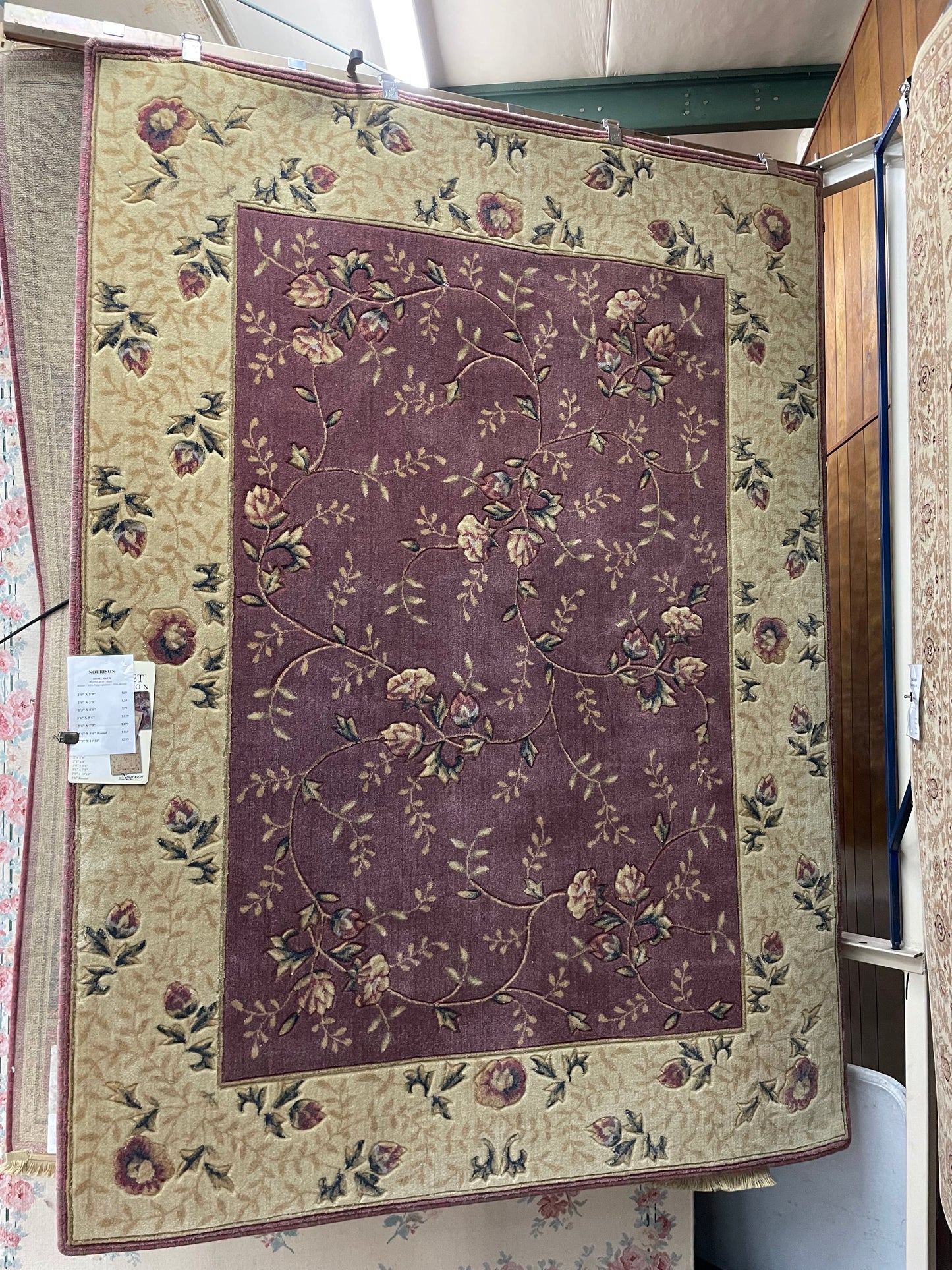Nourison Somerset Rose - 5'6" X 7'5" Rectangular Polypropylene Traditional Area Rug