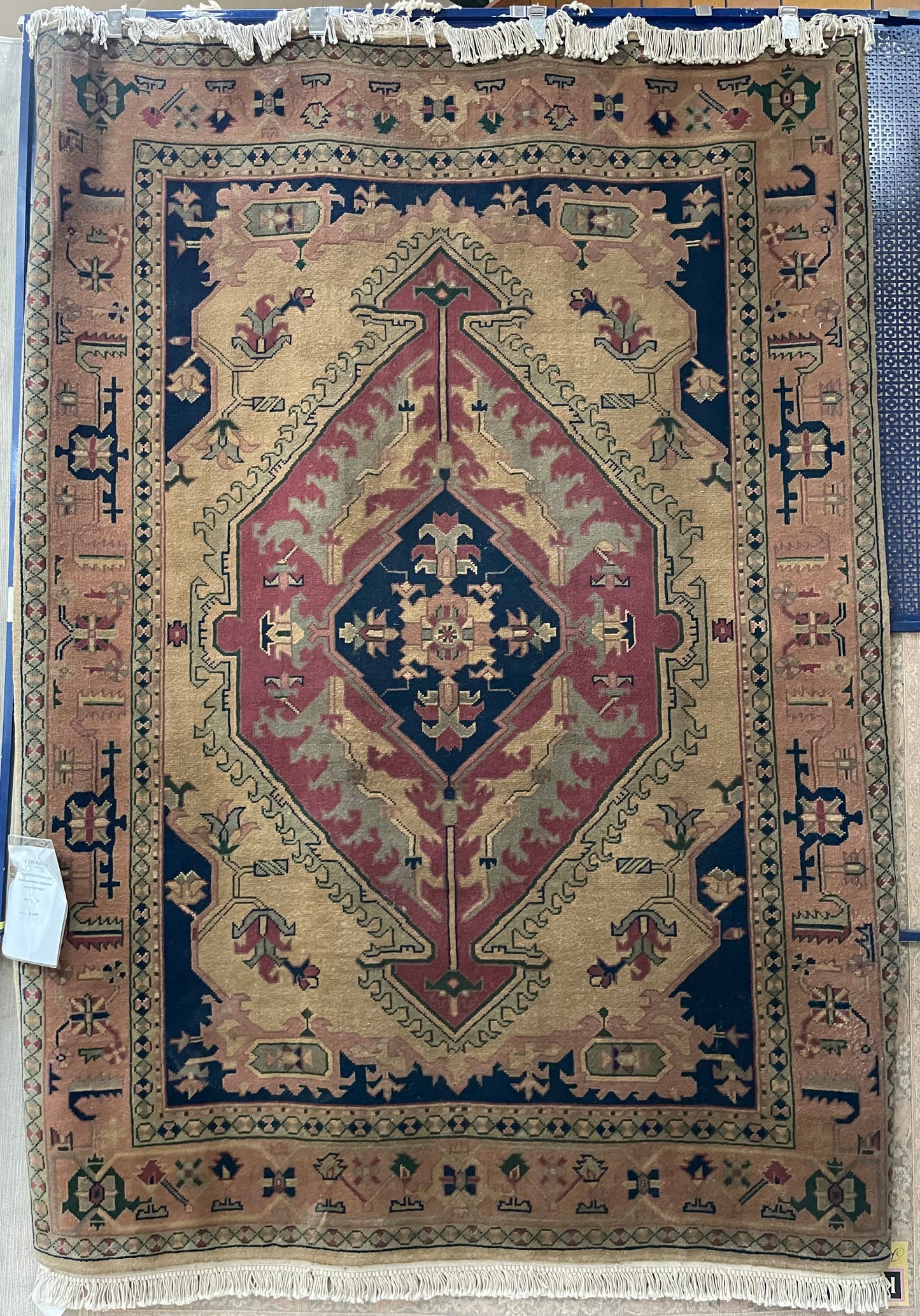 Couristan Antique Ottoman All Over Heriz - 5'6" X 8'0" Rectangular Wool Southwest Brown Area Rug