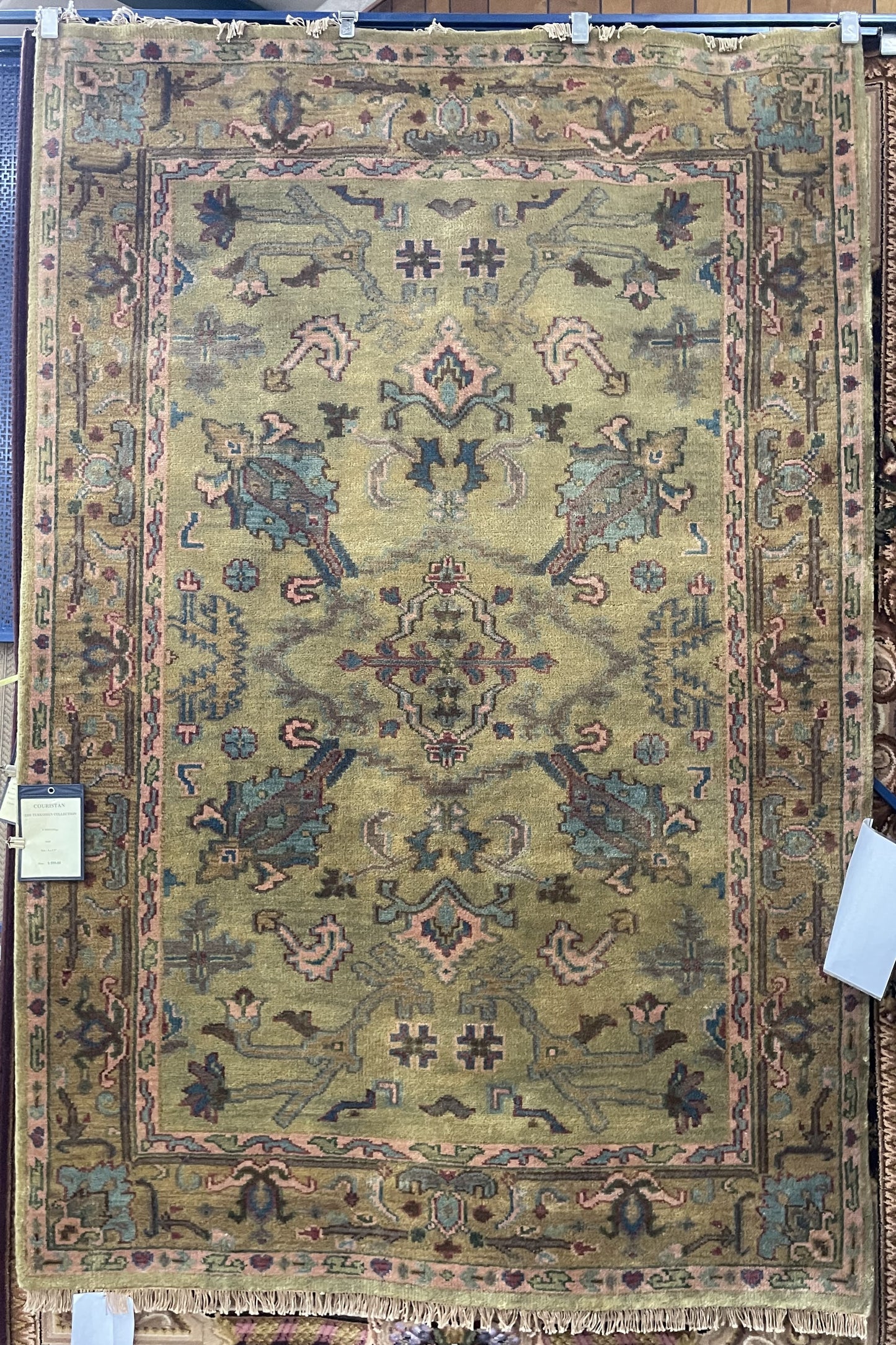 Couristan Turkomen Karaman Gold - 5'3" X 8'6" Rectangular Wool Oriental Area Rug