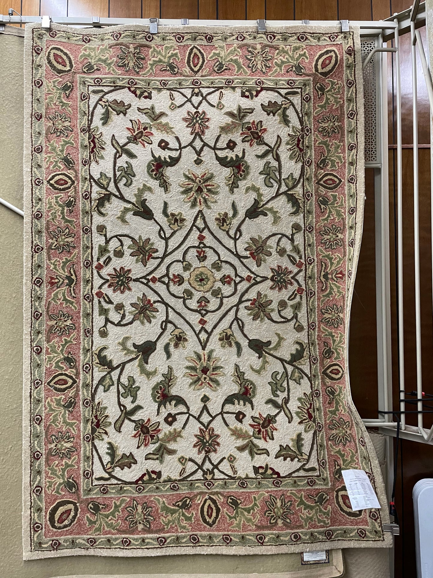 Chatham County-04 5'0" X 7'6" Handcrafted Polypropylene Oriental Ivory Rug - Traditional Style