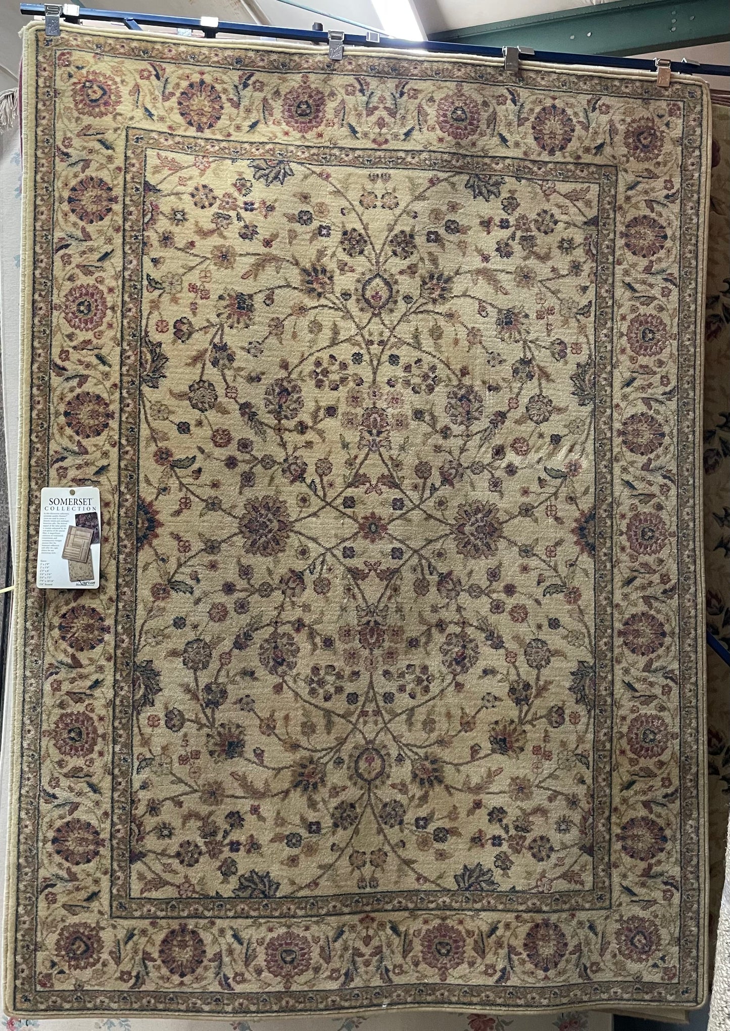 Nourison Somerset Beige ST11-BGE - 5'6" X 7'5" Rectangular Polypropylene Oriental Area Rug