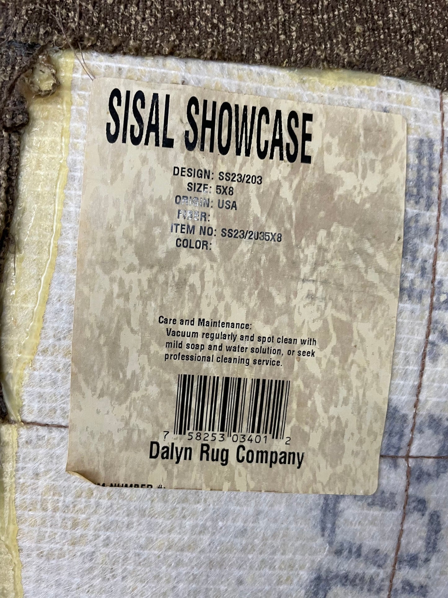 Dalyn Sisal Showcase Herringbone Cocoa - 5'0" X 8'0" Rectangular Wool/Poly Casual Brown Area Rug