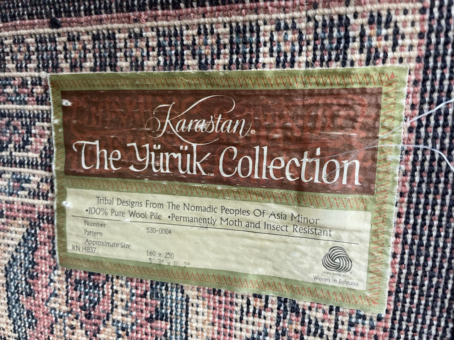 Karastan Yuruk Qashqa'i - 5'3" X 8'2" Rectangular Wool Oriental Navy Area Rug