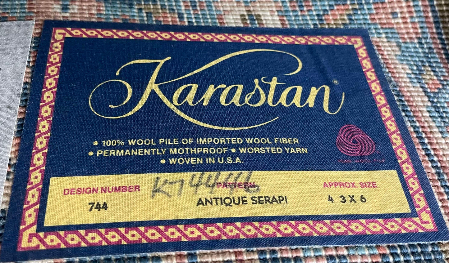 Karastan Antique Legends Serapi - 4'3" X 6'0" Rectangular Wool Oriental Area Rug