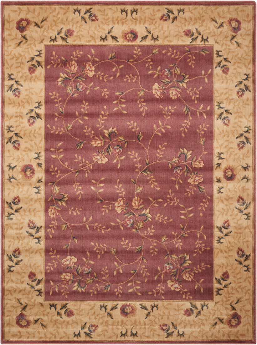 Nourison Somerset Rose - 5'6" X 7'5" Rectangular Polypropylene Traditional Area Rug