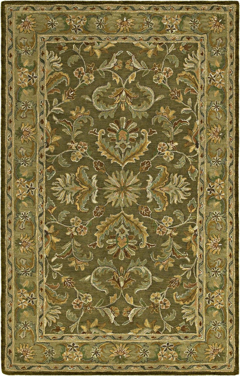 Kaleen Khazana Virginia Pesto - 5'0" X 7'9" Rectangular Wool Oriental Area Rug