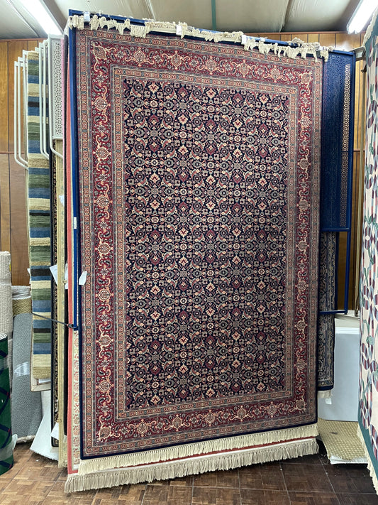 Karastan Kara Shah Navy Feraghan - 5'5" X 8'6" Rectangular Wool Oriental Area Rug