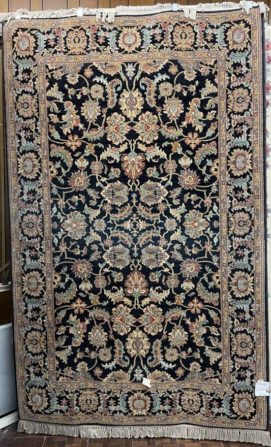 Karastan Original Collection Isfahan - 5'9" X 9'0" Rectangular Wool Oriental Black Area Rug