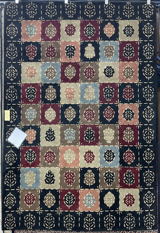 Shaw Accent Autumn Oaks - 5'3" X 7'10" Rectangular Olefin Casual Navy Area Rug