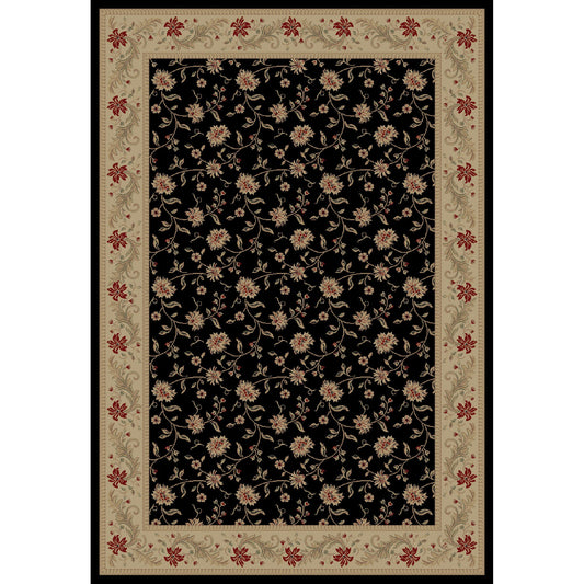 Concord Imperial Serenity - 5'3" X 7'7" Rectangular Polypropylene Oriental Black Area Rug