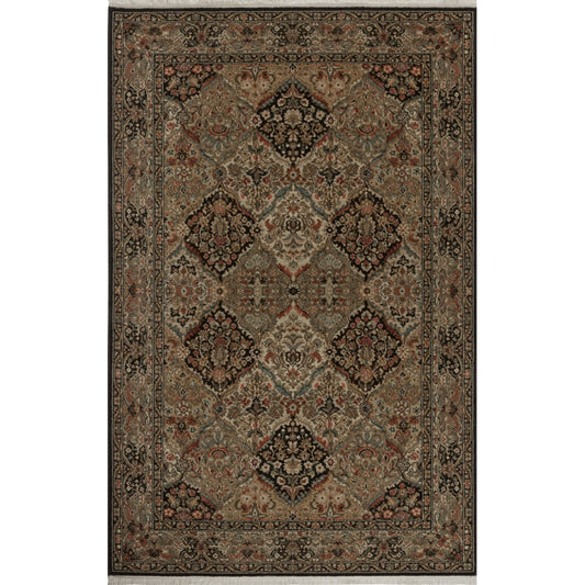 Karastan Original Empress Kirman Black - 5'9" X 9'0" Rectangular Wool Oriental Area Rug